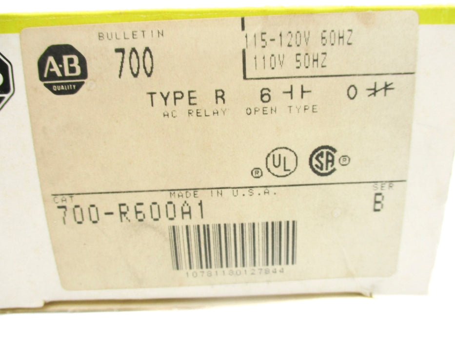 INDUSTRIAL SPARE PART 700-R600A1 SER. B 110/120V 30A (BK/YL) NSMP