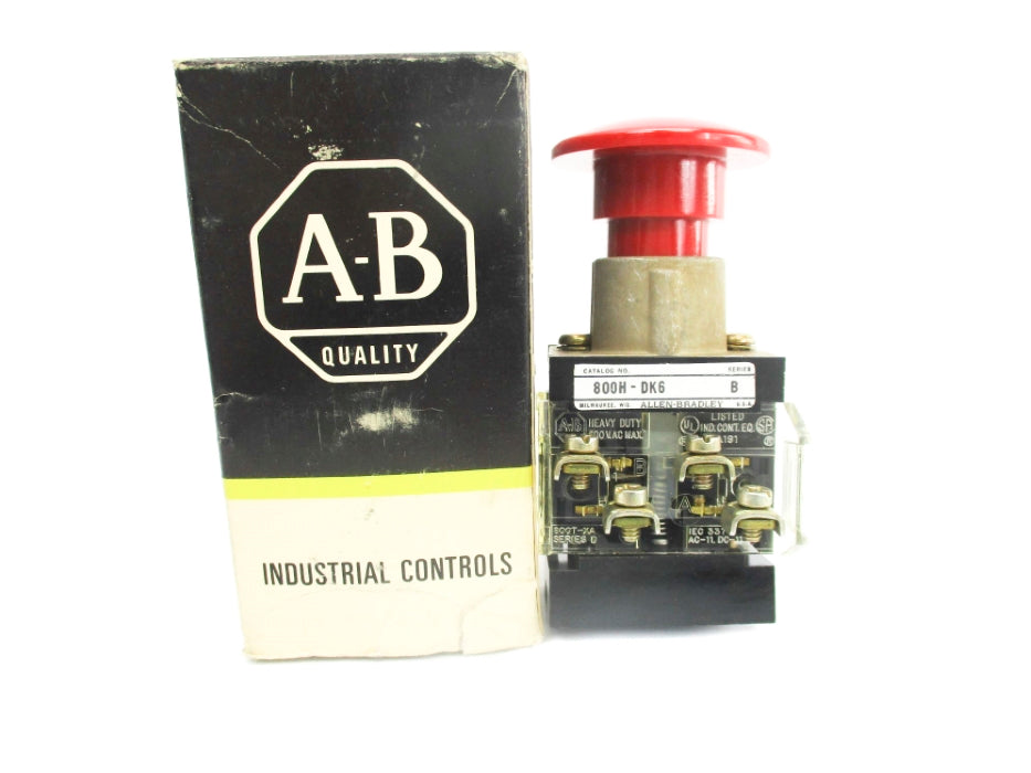 ALLEN BRADLEY 800H-DK6B SER. B (BK/YL) NSMP