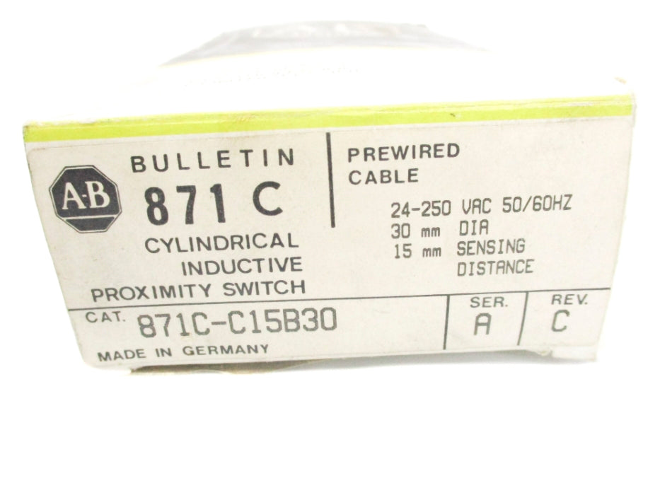 INDUSTRIAL SPARE PART 871C-C15B30 SER. A (BK/YL) NSMP