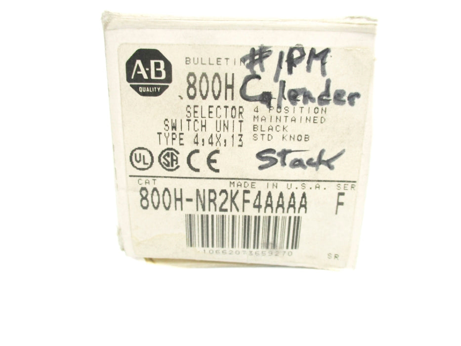 ALLEN BRADLEY 800H-NR2KF4AAAA SER. F (GY/BL) NSMP
