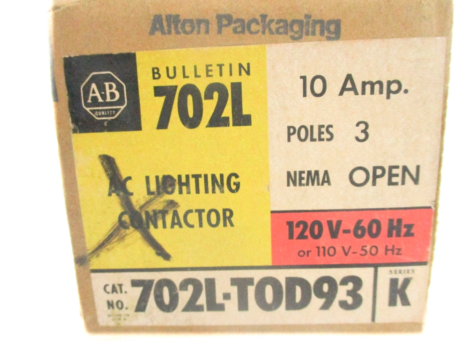 INDUSTRIAL SPARE PART 702L-T0D93 SER. K 110/120V (BR/YL) NSMP