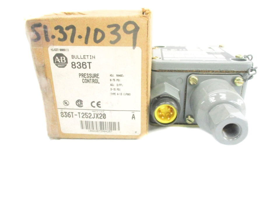 INDUSTRIAL SPARE PART 836T-T252JX20 SER. A  3-75PSI (BR/WH) NSMP