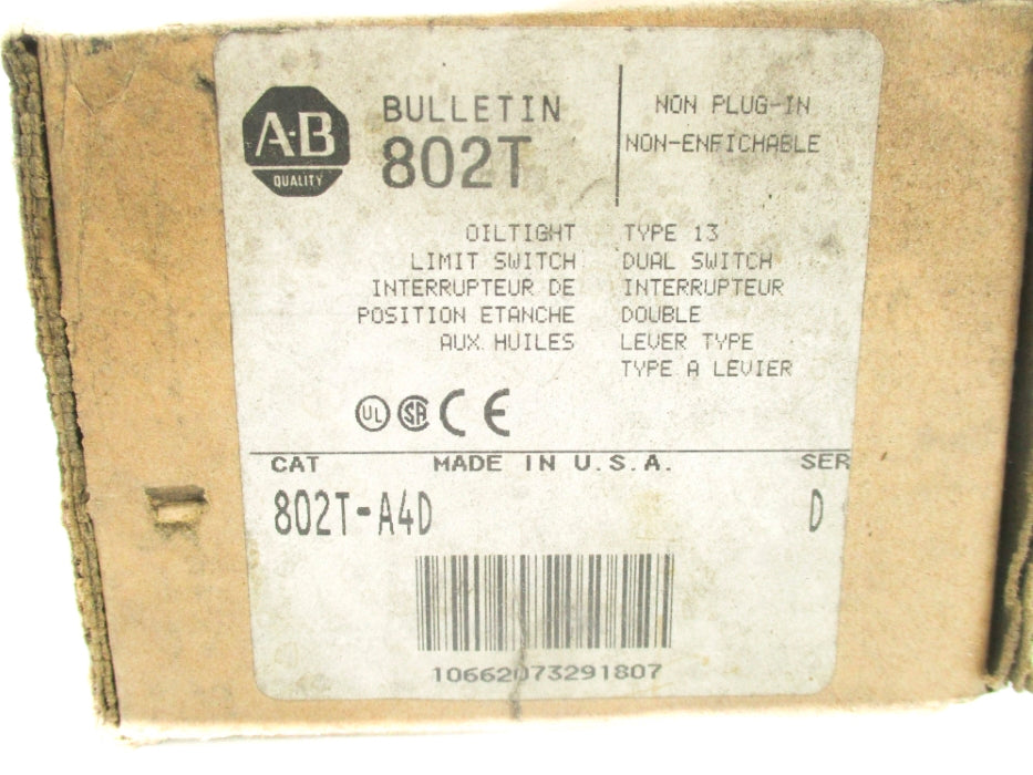 INDUSTRIAL SPARE PART 802T-A4D SER. D  (BR/WH) NSMP