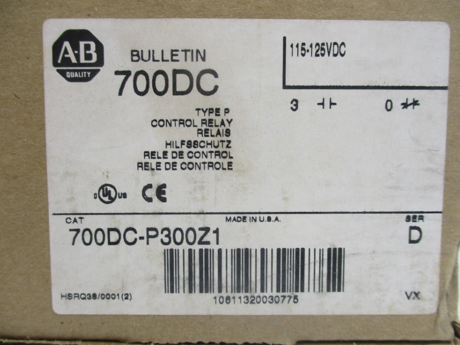 INDUSTRIAL SPARE PART 700DC-P300Z1 SER. D 115-125VDC 5A  (BR/WH) NSMP