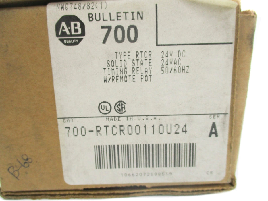 INDUSTRIAL SPARE PART 700-RTCR00110U24 SER. A 24VDC/AC 30A (BR/WH) NSMP