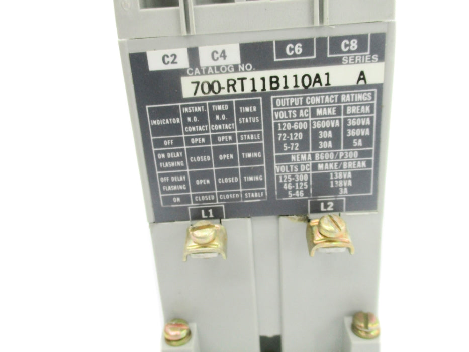 INDUSTRIAL SPARE PART 700-RT11B110A1 SER. A 110/120V 30A 0.20-8S (BR/YL)NSMP