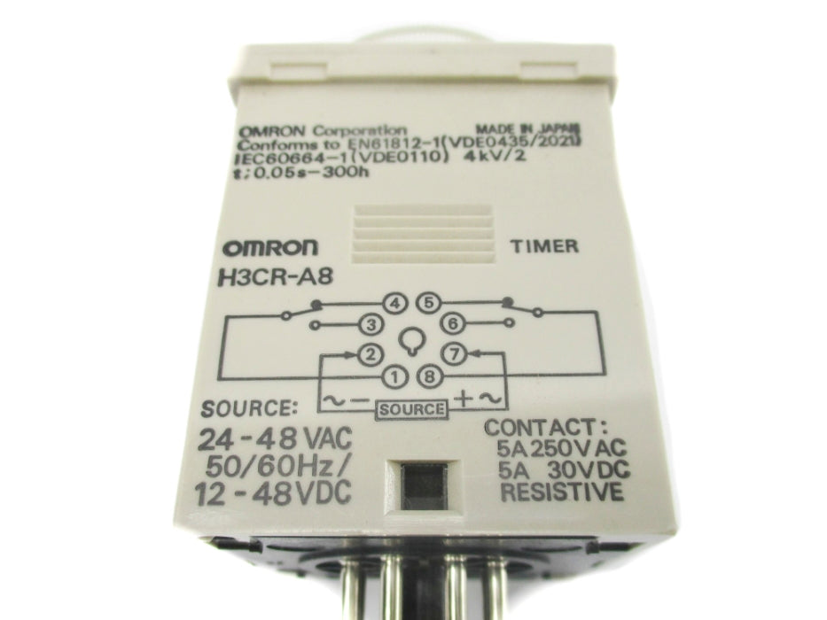 OMRON H3CR-A8 12-48VDC/AC 5A 0.05S-300H NSNP