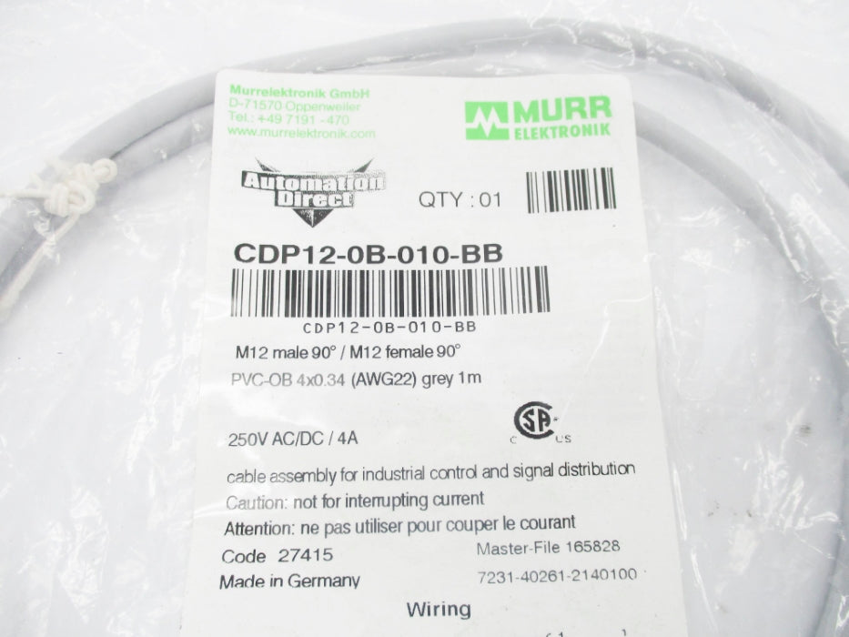 MURR ELEKTRONIK CDP12-0B-010-BB NSMP