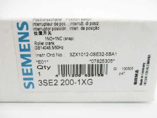 SIEMENS 3SE2200-1XG 500V 6A NSMP