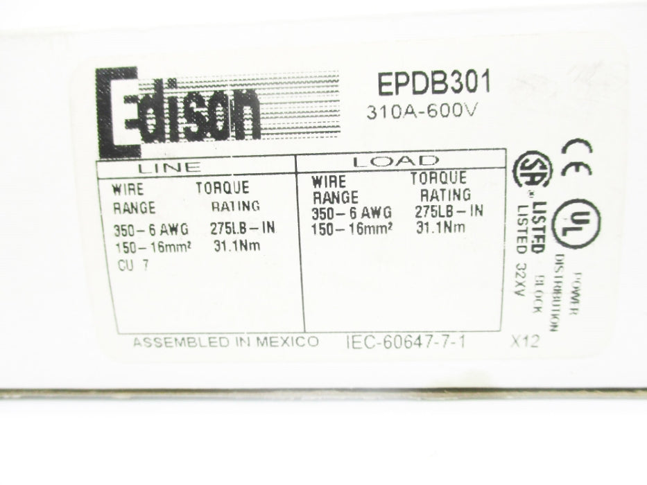 EDISON EPDB301 NSMP
