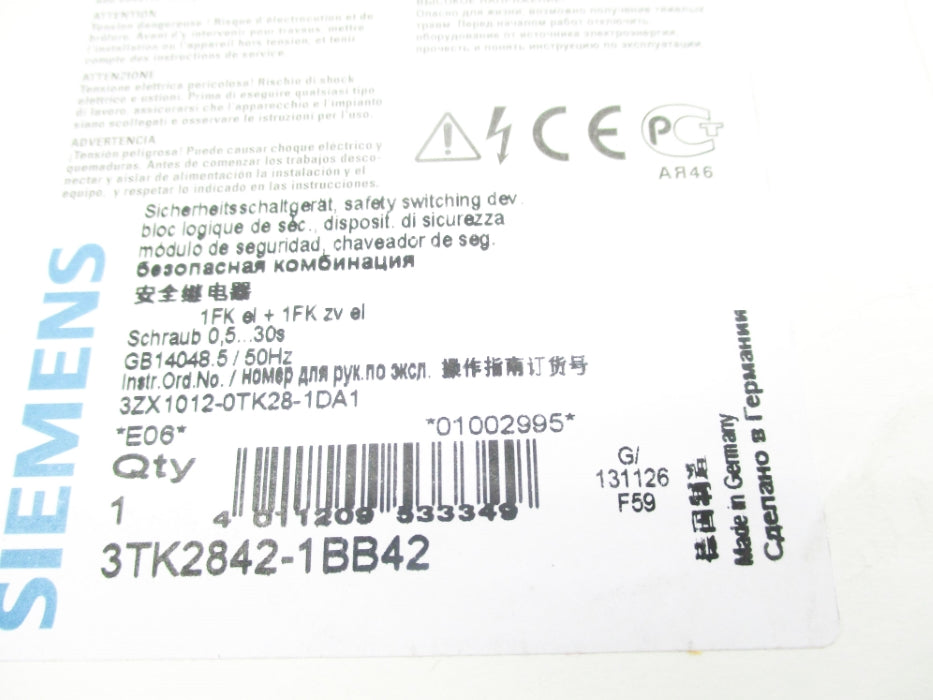 SIEMENS 3TK2842-1BB42 24VDC 0.5-30S NSMP