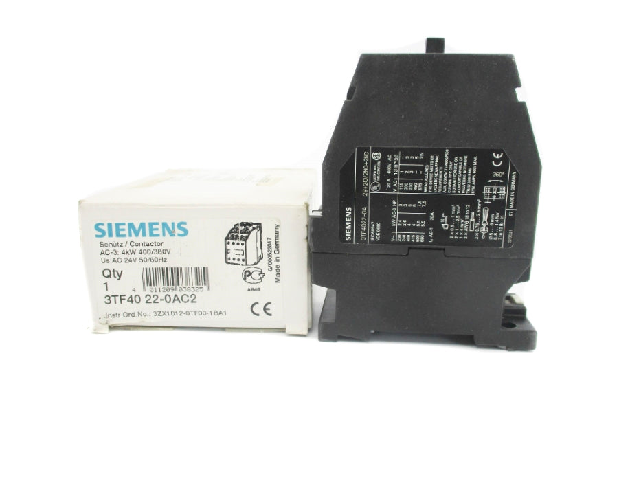 SIEMENS 3TF4022-0AC2 24VAC NSMP