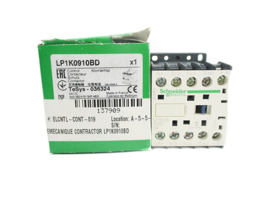 SCHNEIDER ELECTRIC LP1K0910BD 24V NSMP