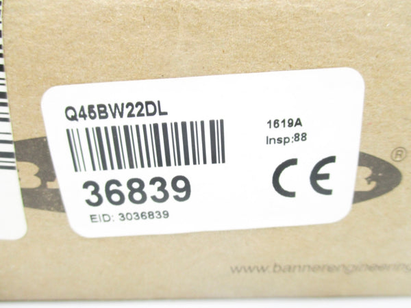 BANNER ENGINEERING Q45BW22DL 36839 90-250VAC NSMP