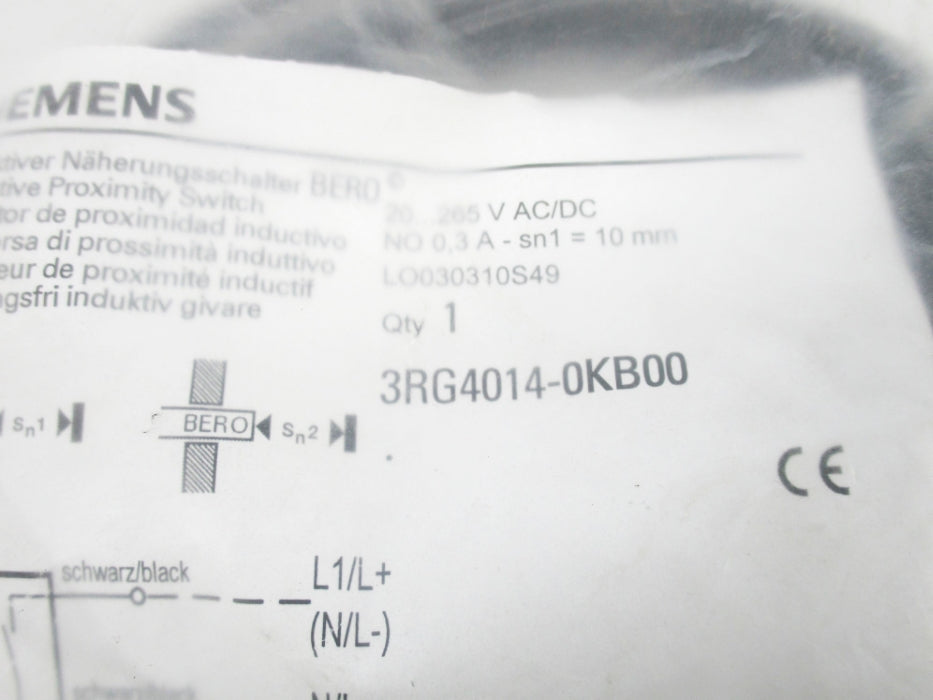 SIEMENS 3RG4014-0KB00 20-265VAC/DC NSMP
