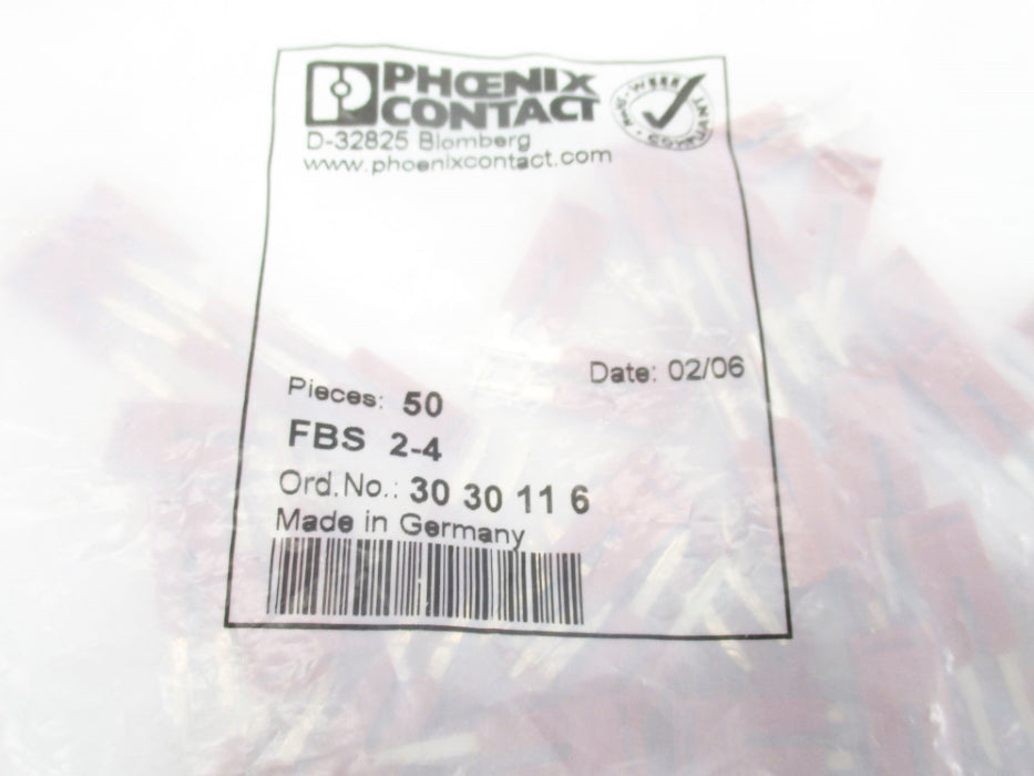 PHOENIX CONTACT FBS2-4 3030116 (PKG OF 50) NSMP