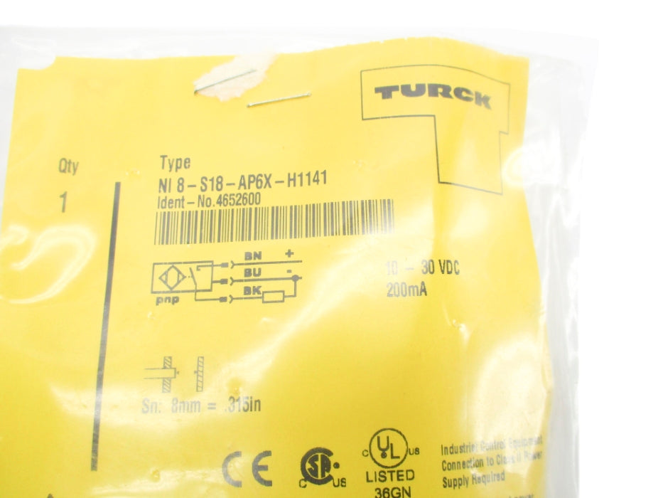 TURCK NI8-S18-AP6X-H1141 4652600 NSMP