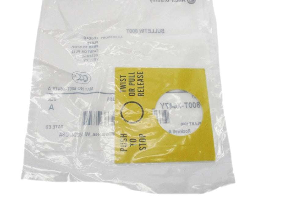 ALLEN BRADLEY 800T-X647Y SER. A NSMP