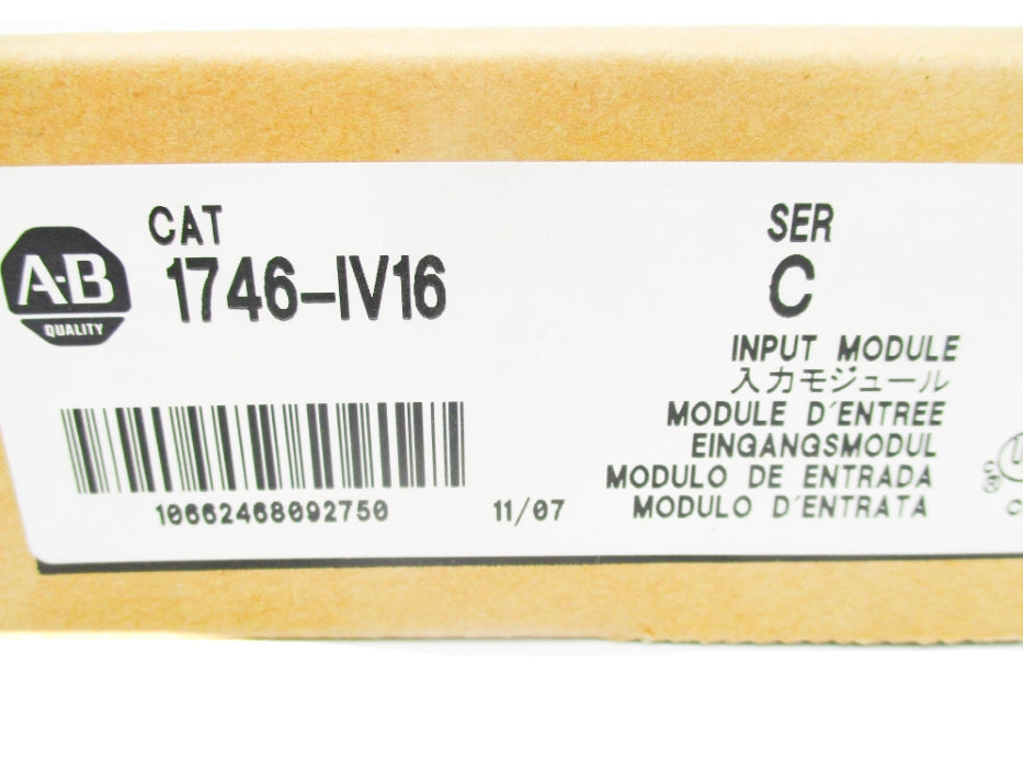 ALLEN BRADLEY 1746-IV16 SER. C 30VDC NSMP