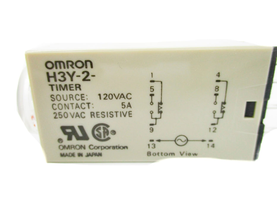 OMRON H3Y-2 120VAC 5A 0-5MIN UNMP