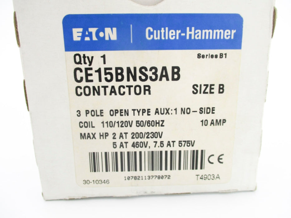 CUTLER HAMMER CE15BNS3AB SER. B1 110/120V NSMP