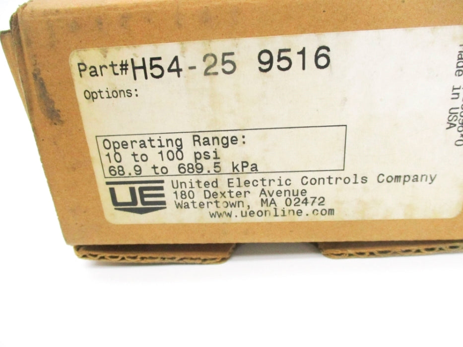 UNITED ELECTRIC H54-25-9516 10-100PSI NSMP