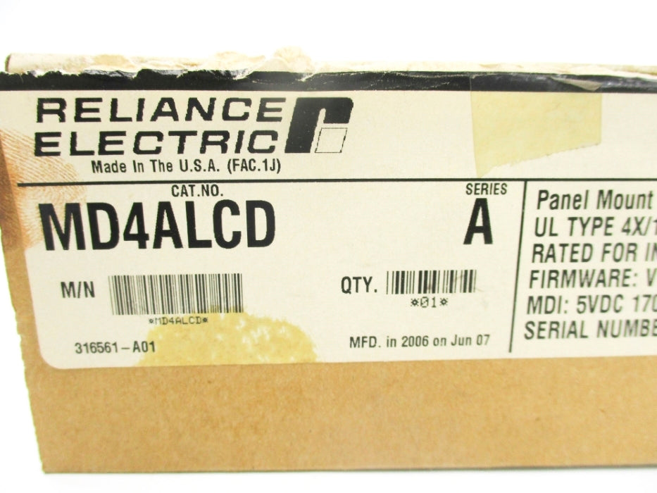 RELIANCE ELECTRIC MD4ALCD SER. A F/W V2.004 NSMP