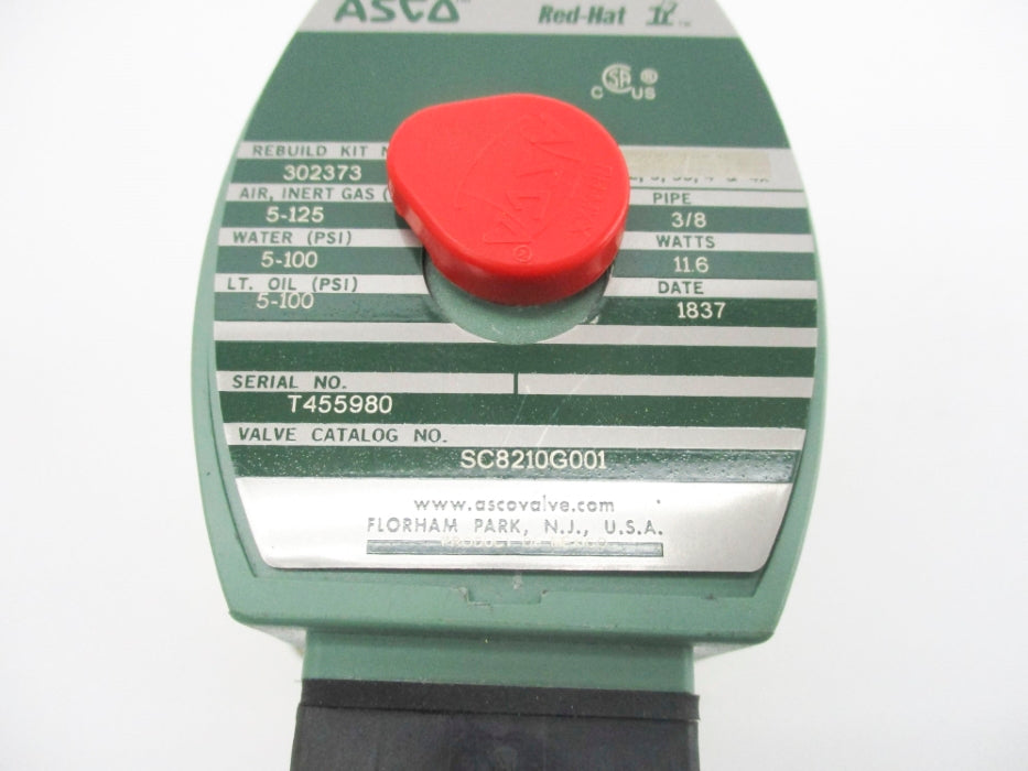 ASCO SC8210G001 24V 5-100PSI 3/8" UNMP