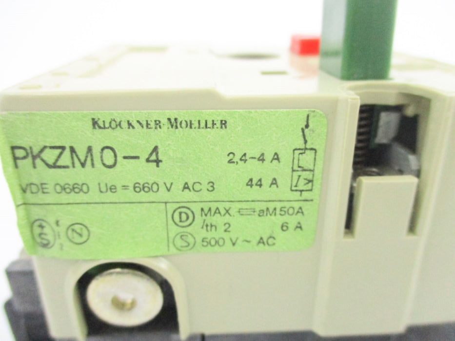 KLOCKNER MOELLER PKZM0-4 660V 2.4-4A (AS PICTURED) NSNP