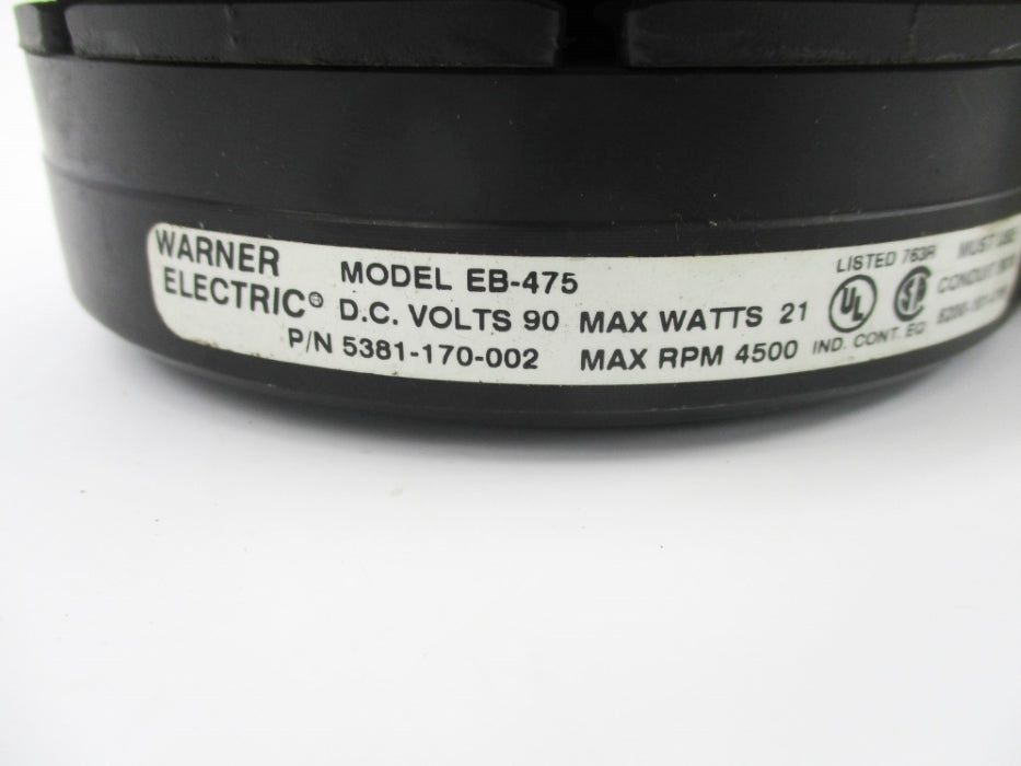 WARNER ELECTRIC 5381-170-002  EB-475 UNMP