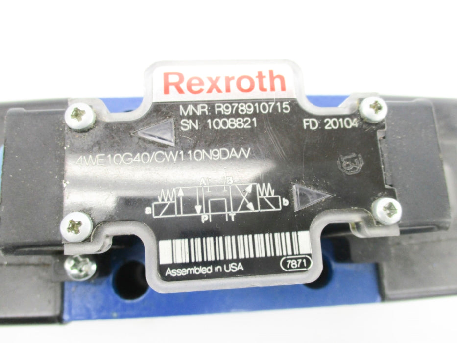 REXROTH 4WE10G40/CW110N9DA/V R978910715 NSNP