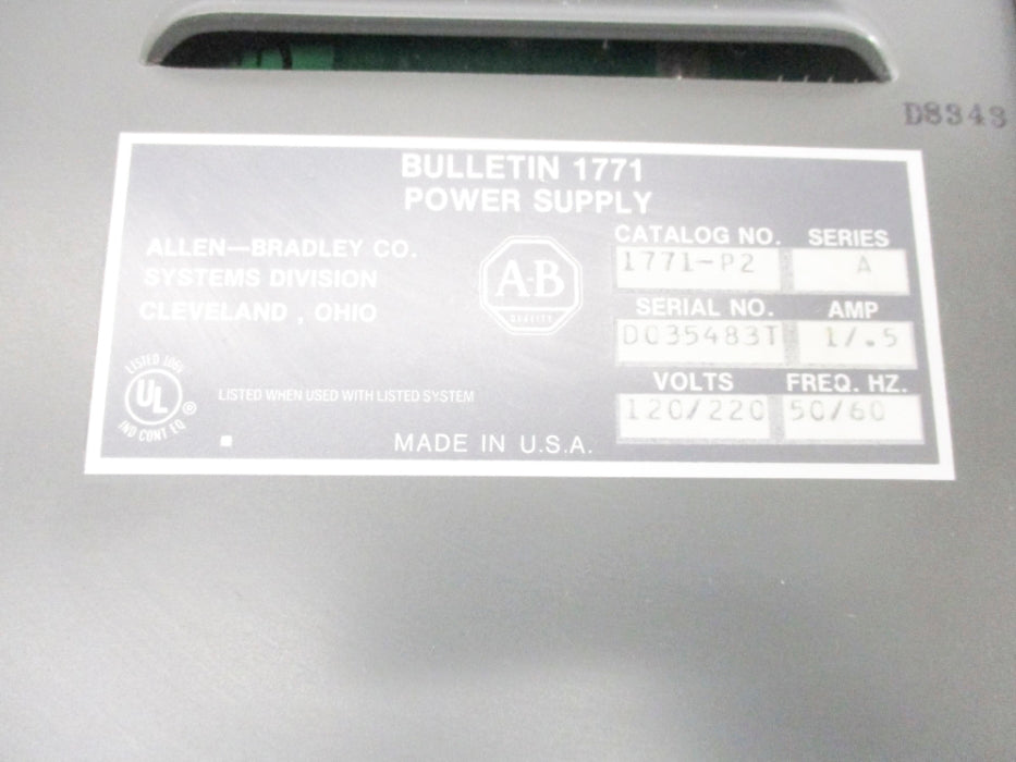 ALLEN BRADLEY 1771-P2 SER. A NSNP
