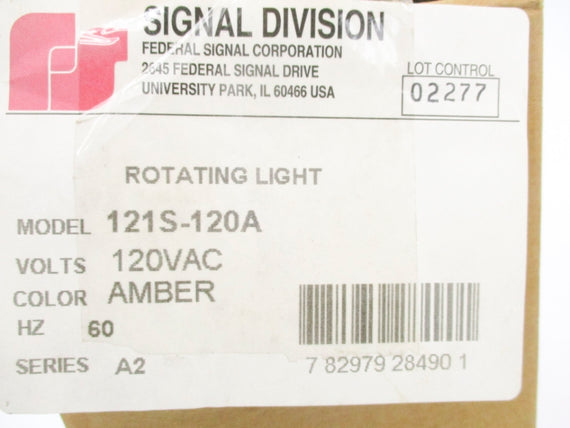 FEDERAL SIGNAL 121S-120A SER. A2 NSMP