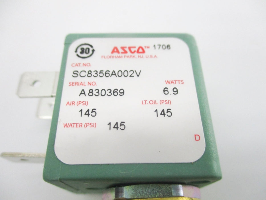 ASCO SC8356A002V 24VDC 145PSI UNMP