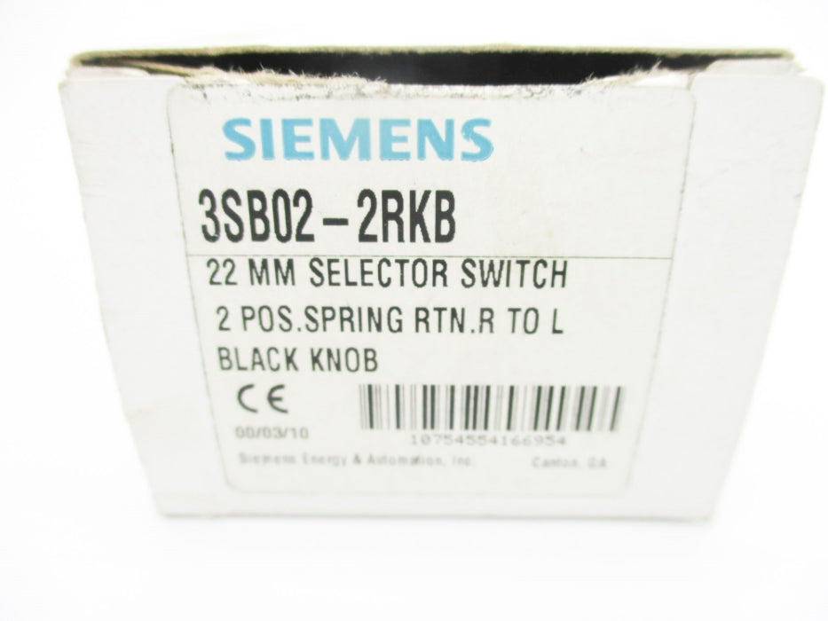 SIEMENS 3SB02-2RKB (AS PICTURED) NSMP