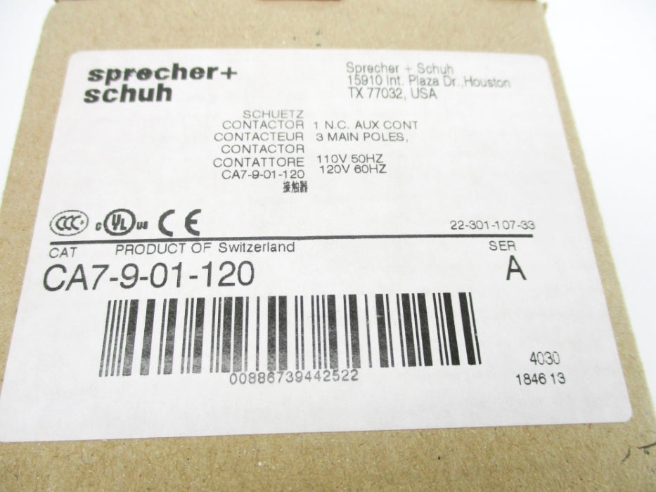 SPRECHER+SCHUH CA7-9-01-120 SER. A 110/120V 32A NSMP