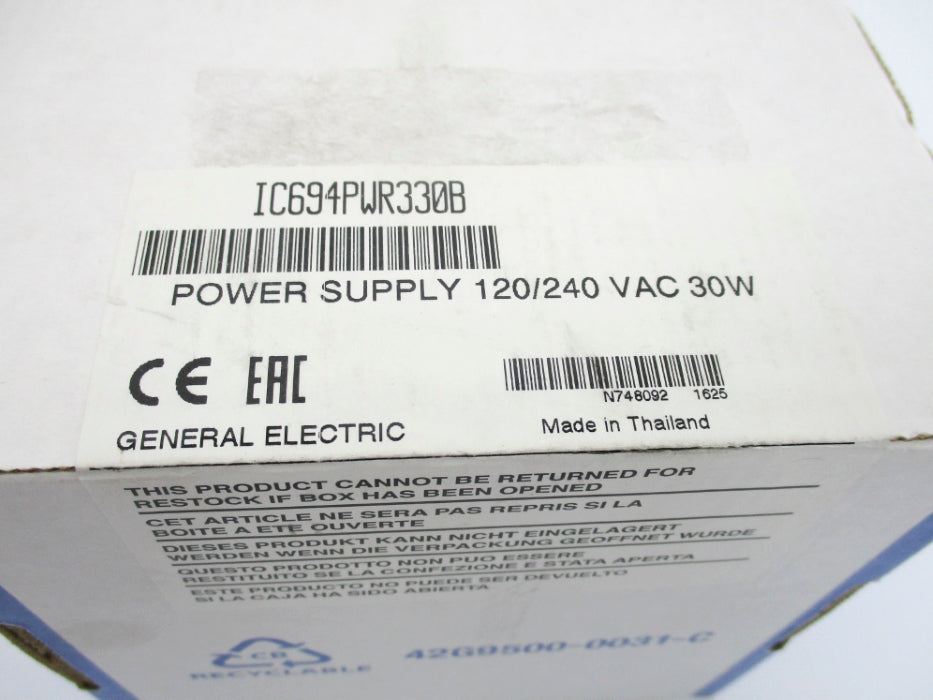 GENERAL ELECTRIC IC694PWR330B 120/240VAC NSFS
