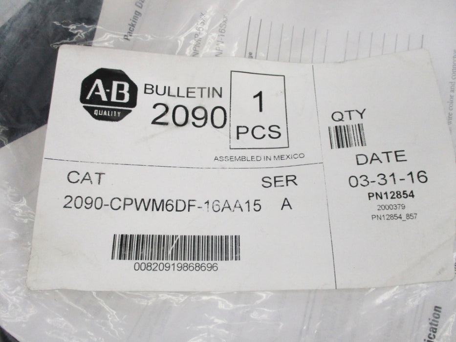 ALLEN BRADLEY 2090-CPWM6DF-16AA15 SER. A NSMP