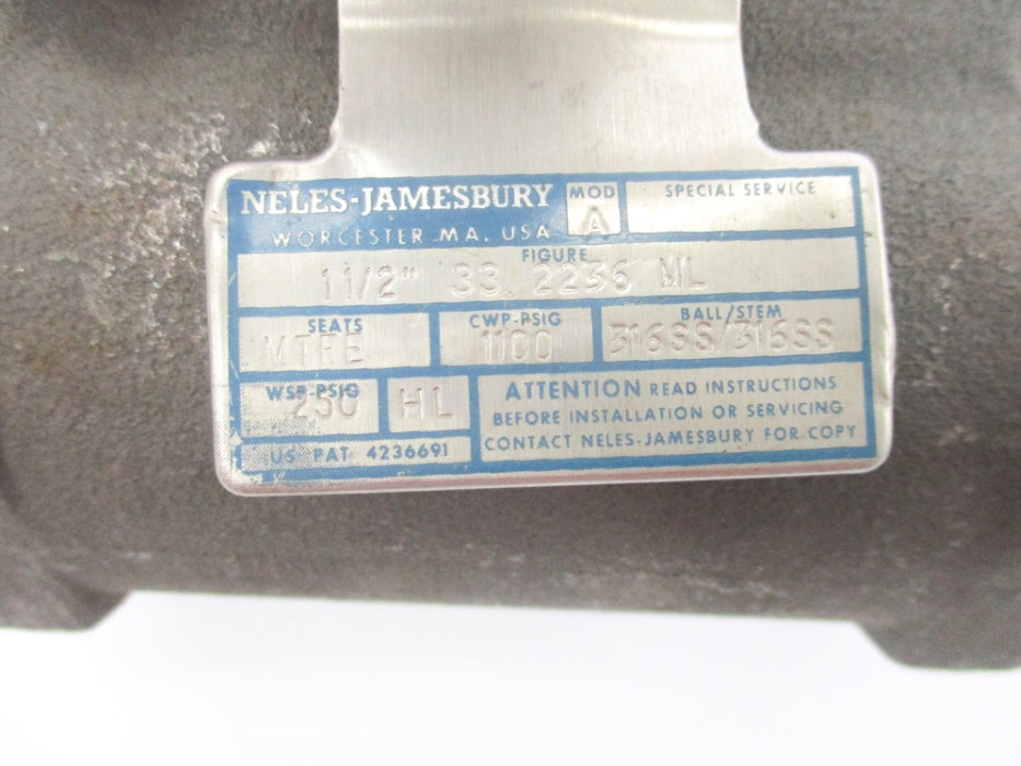 NELES-JAMERBURY 1-1/2-33.2236ML 250/1100PSIG NSNP