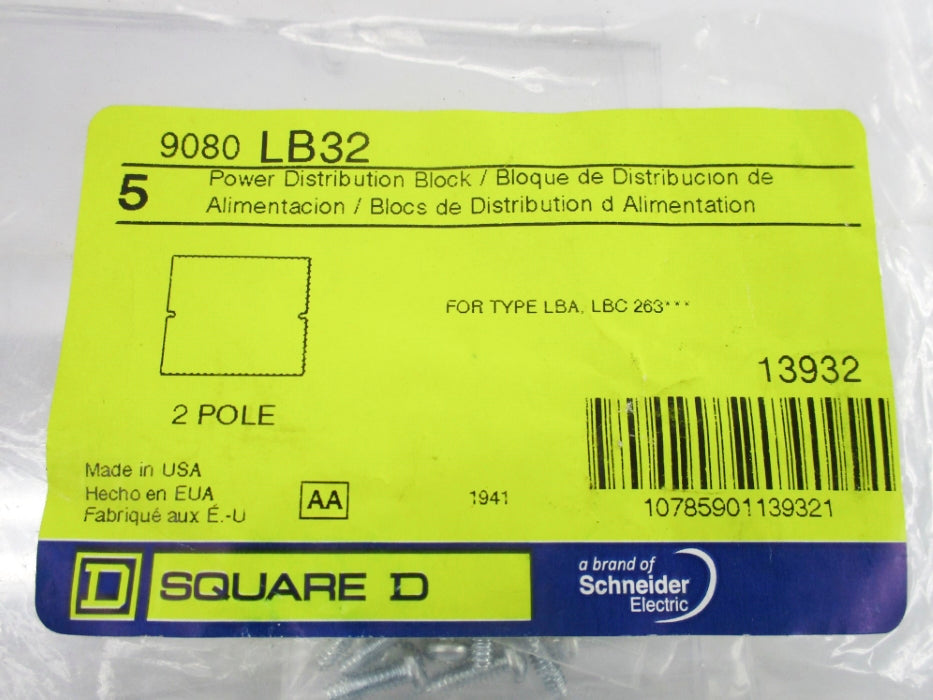 SQUARE D 9080LB32 (PKG OF 5) NSMP