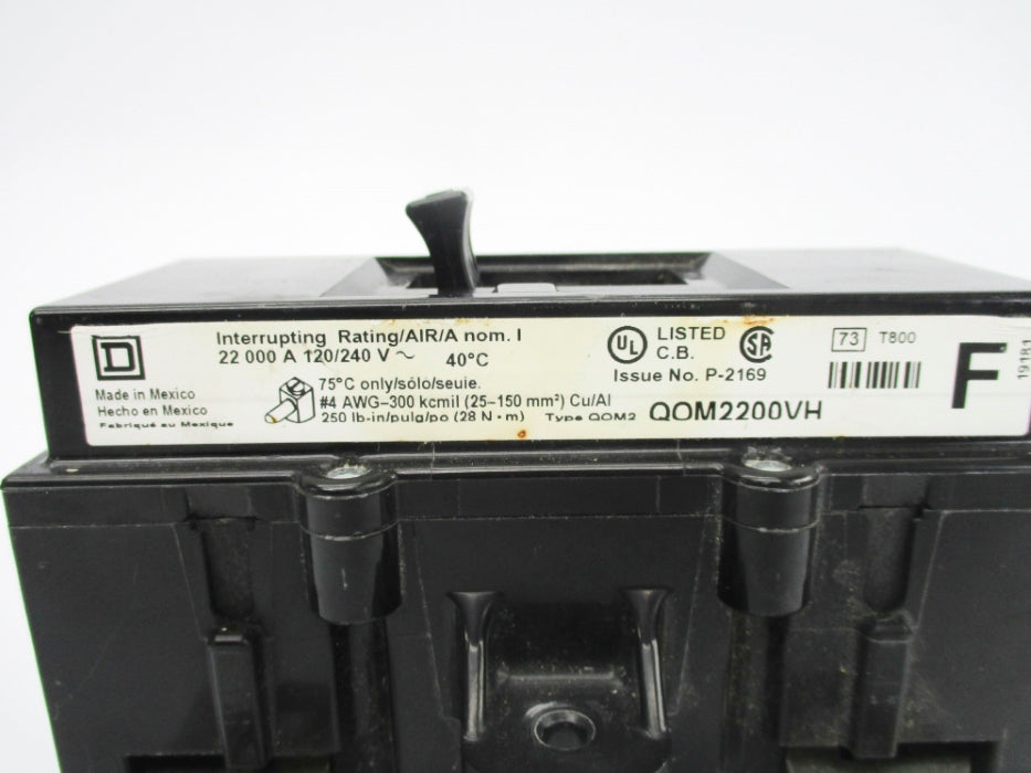 SQUARE D QOM22OOVH 120/240V 200A UNMP