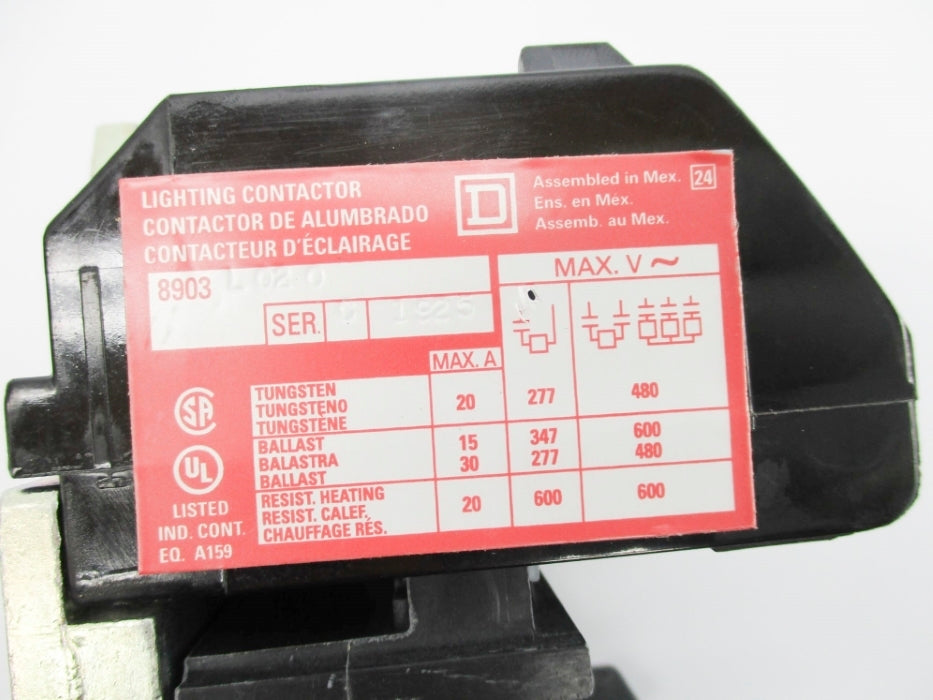 SQUARE D 8903L020 SER. C 120/110V NSNP