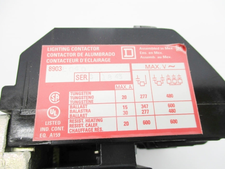 SQUARE D 8903L040 SER. C 120/110V UNMP