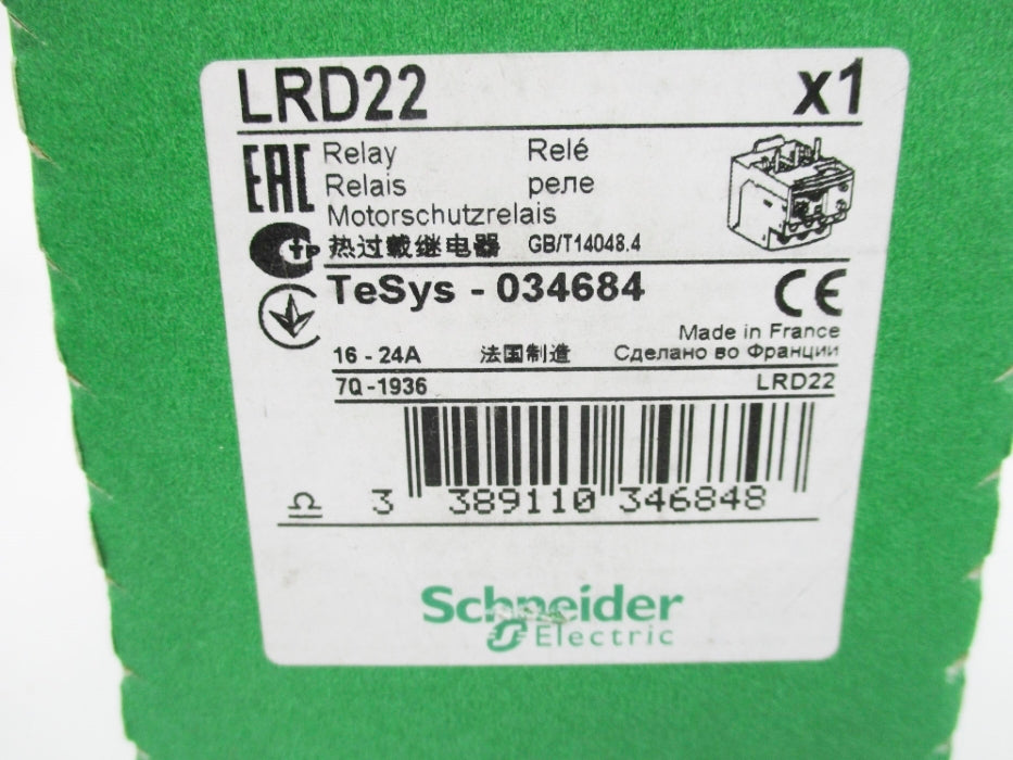 SCHNEIDER ELECTRIC LRD22 690V 16-24A NSMP
