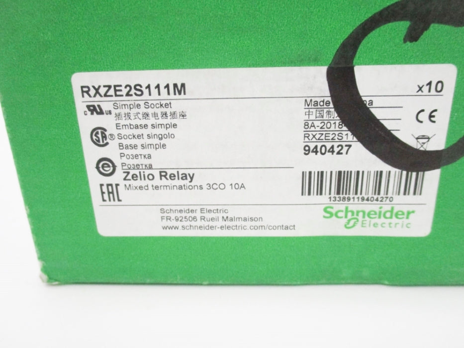SCHNEIDER ELECTRIC RXZE2S111M (PKG OF 10/AS PICTURED) NSMP