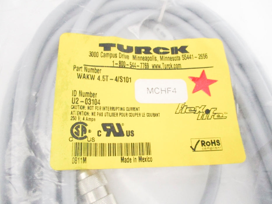 TURCK WAKW4.5T-4/S101 U2-03104 NSMP