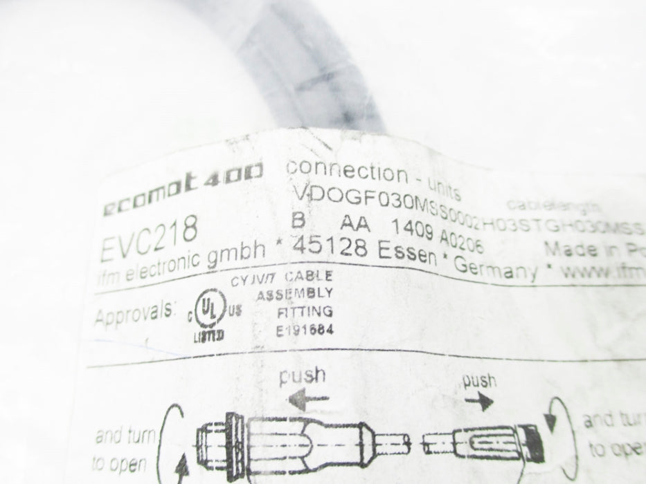 IFM EFECTOR VDOGF030MSS0002H03STGH030MSS EVC218 NSMP