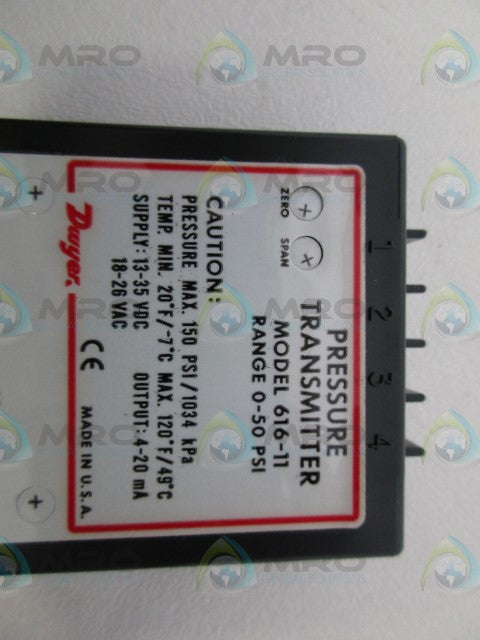 DWYER 616-11 PRESSURE TRANSMITTER *NEW IN BOX*