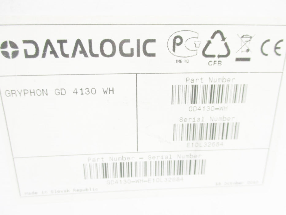 DATALOGIC GD4130-WH NSMP