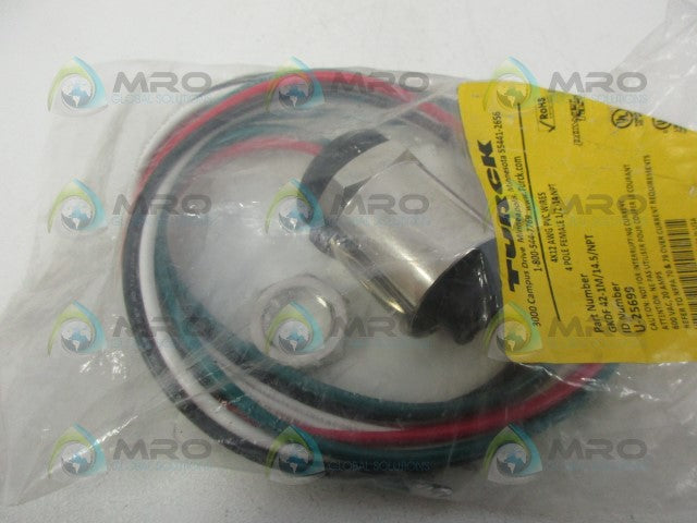 TURCK GKDF42-1M/124.5/NPT POWER RECEPTACLES  *NEW IN FACTORY BAG*